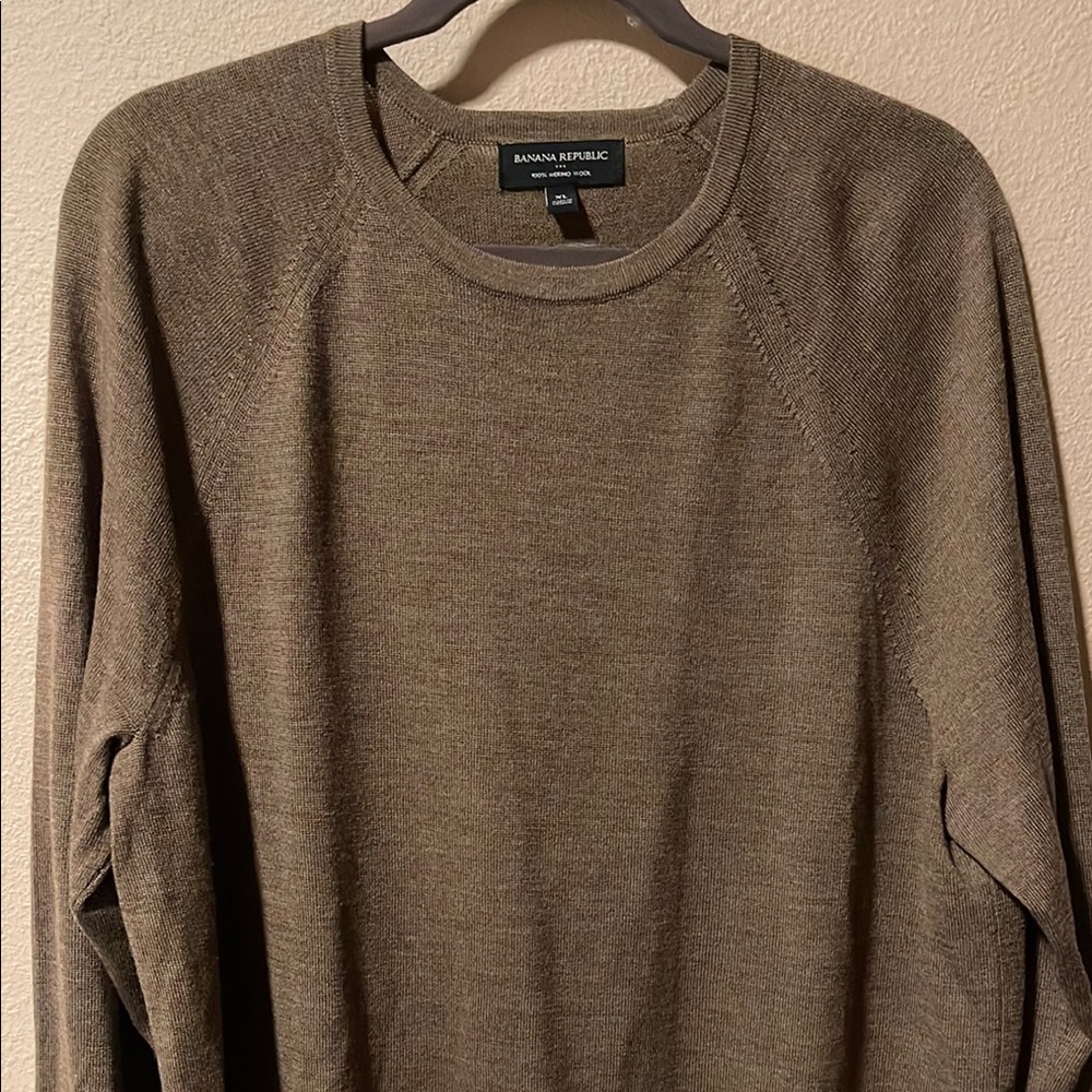 Banana Republic Brown merino wool Crewneck Sweater Knit